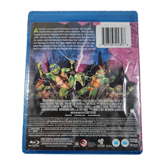Teenage Mutant Ninja Turtles 3 Turtles in Time Blu Ray New Sealed - Picture 2 of 2
